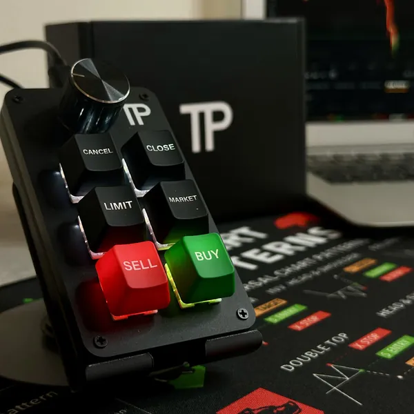 Trading Precision Trading Keyboard with Buy, Sell, Limit, Market, Close, and Cancel keys
