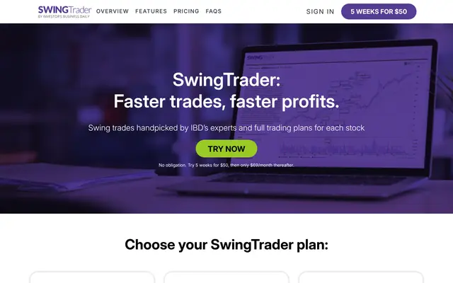 SwingTrader (separate service) official site