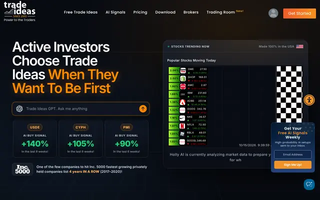 Trade Ideas Standard official site