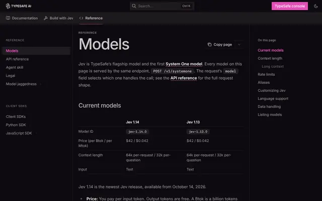 TypeSafe Jev (typed classification of news, earnings, and filings) official site